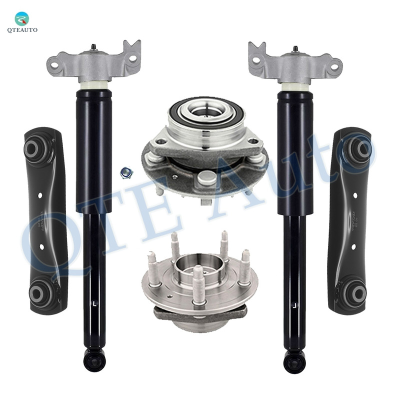 Set of 6 Rear Lower Forward Control Arm-Wheel Hub Bearing Assembly-Complete Shock Absorber Kit For 2010-2015 Buick Lacrosse