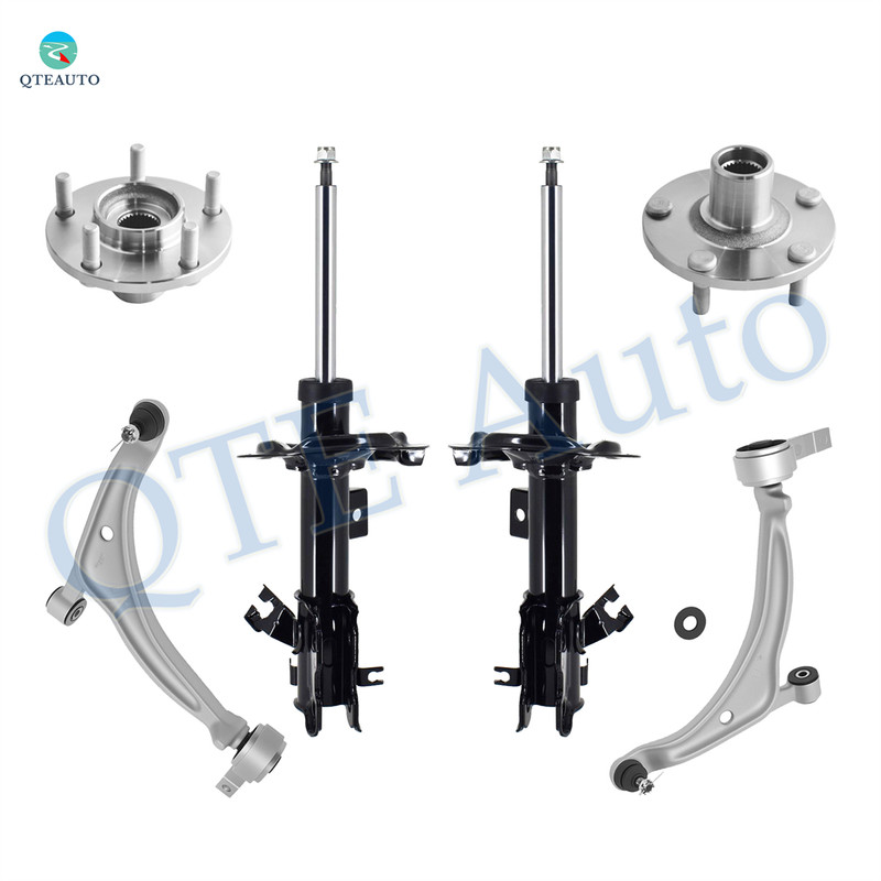 Set of 6 Front Lower Control Arm Ball Joint-Wheel Hub Bearing Assembly-Suspension Strut Assembly For 2004-2008 Nissan Maxima
