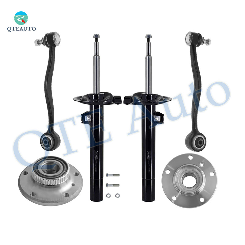 Set of 6 Front Lower Control Arm Ball Joint-Wheel Hub Bearing Assembly-Suspension Strut Assembly For 1994 BMW 750IL