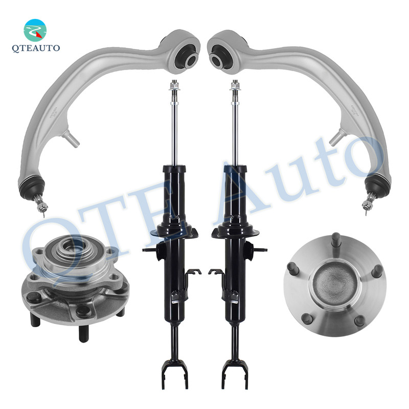 Set of 6 Front Lower Rearward Control Arm Ball Joint-Wheel Hub Bearing Assembly-Suspension Strut Assembly For 2003-2005 Nissan 350Z