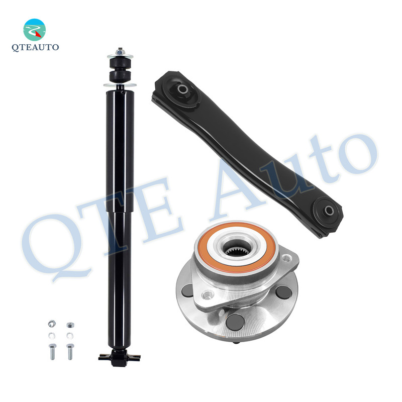 Set of 3 Front Lower Control Arm-Wheel Hub Bearing Assembly-Shock Absorber For 1999-2004 Jeep Grand Cherokee