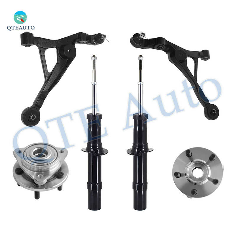 Set of 6 Front Lower Control Arm Ball Joint-Wheel Hub Bearing Assembly-Suspension Strut Assembly For 1995-2002 Dodge Stratus