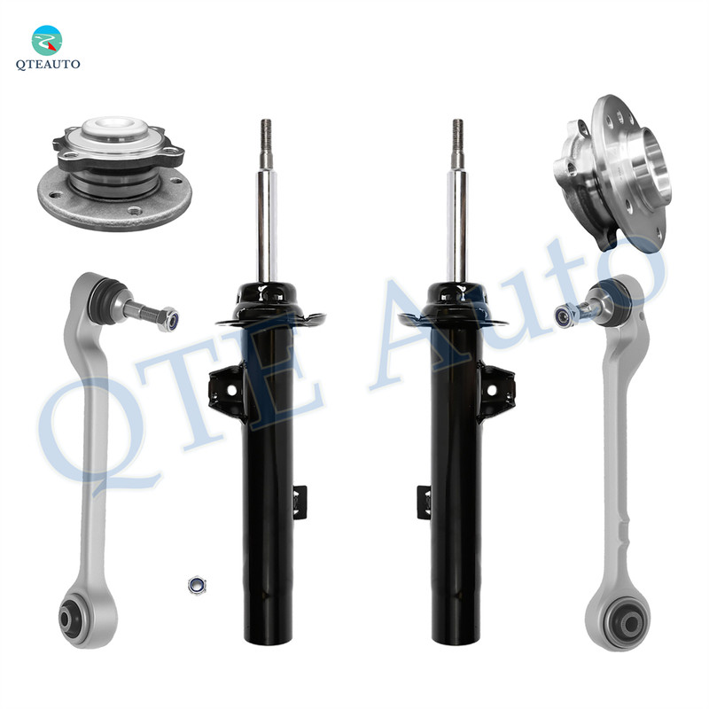 Set of 6 Front Lower Rearward Control Arm Ball Joint-Wheel Hub Bearing Assembly-Suspension Strut Assembly For 2012 BMW 328I