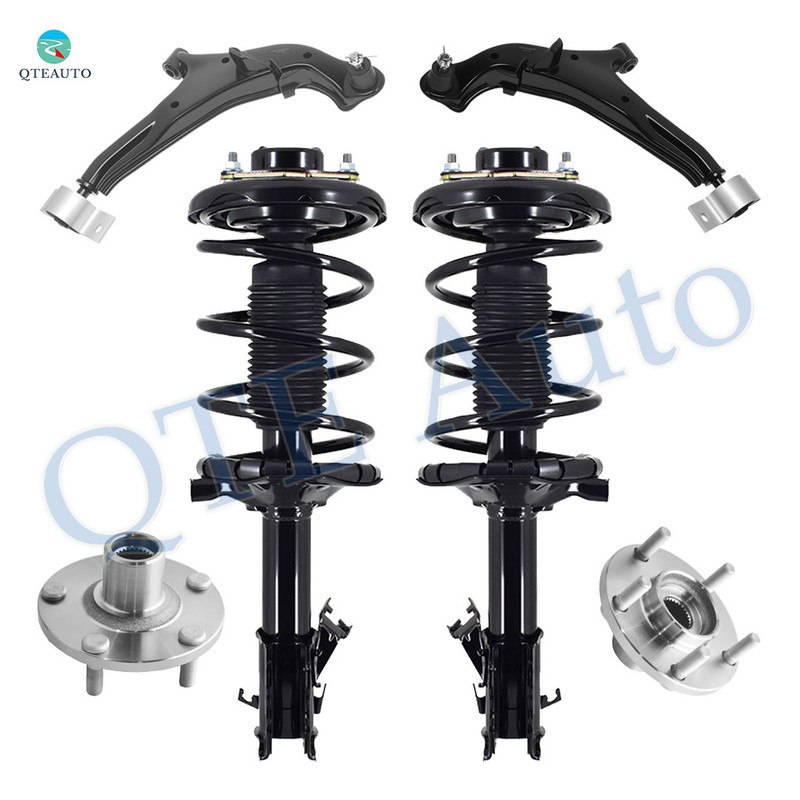 Set of 6 Front Lower Control Arm Ball Joint-Wheel Hub Bearing Assembly-Quick Complete Strut-Coil Spring Assembly For 2002-2004 Infiniti I35