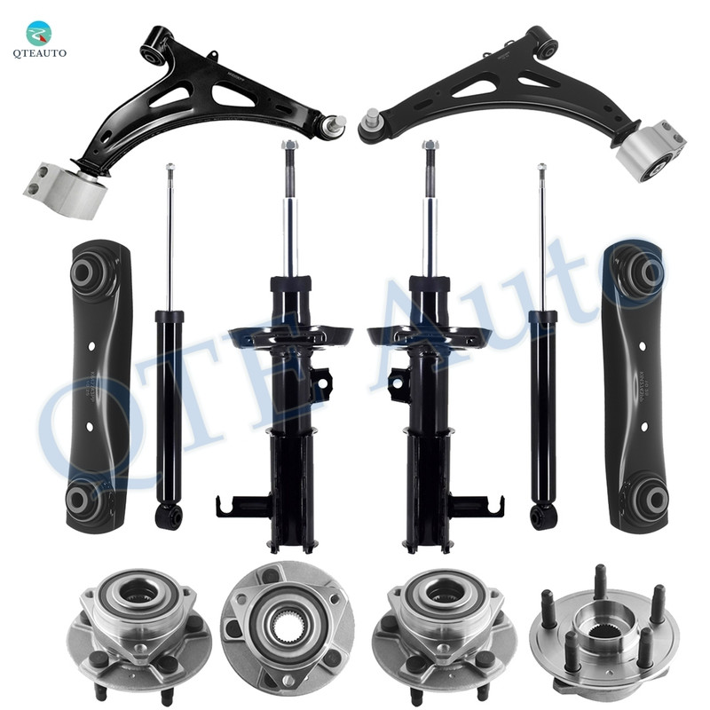 Set of 12 Front Lower Control Arm Ball Joint-Wheel Hub Bearing-Suspension Strut Assembly-Rear Lower Forward Control Arm-Wheel Hub Bearing-Shock Absorber For 2018 2019 Chevrolet Impala