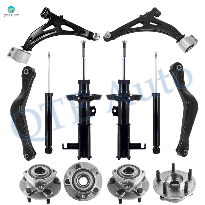 Set of 12 Front Lower Control Arm Ball Joint-Wheel Hub Bearing Assembly-Suspension Strut Assembly-Rear Upper Control Arm-Wheel Hub Bearing Assembly-Shock Absorber For 2018 2019 Chevrolet Impala