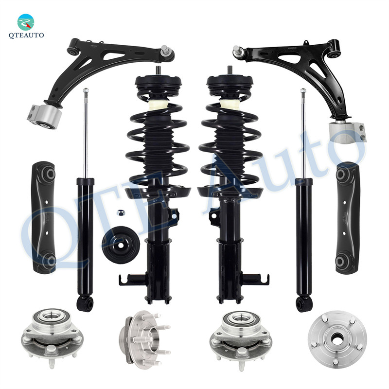 Set of 12 Front Lower Control Arm Ball Joint-Wheel Hub Bearing-Quick Complete Strut-Coil Spring-Rear Lower Forward Control Arm-Wheel Hub Bearing-Shock Absorber For 2014-2017 2020 Chevrolet Impala