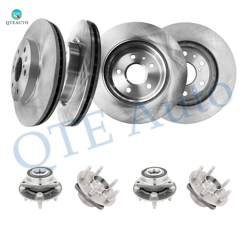 Set of 8 Front 330mm Brake Disc Rotors-Wheel Bearing-Rear 315mm Brake Disc Rotors-Wheel Bearing For 2013-2017 Cadillac XTS
