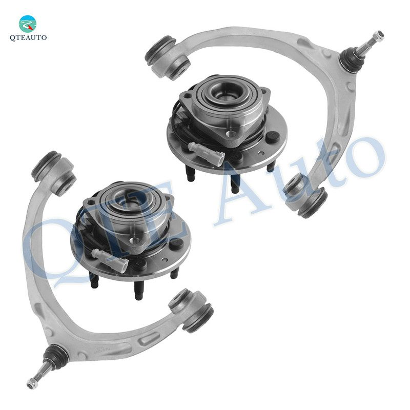 Set of 4 Front Upper Control Arm Ball Joint-Wheel Hub Bearing Assembly For 2015-2020 GMC Yukon RWD