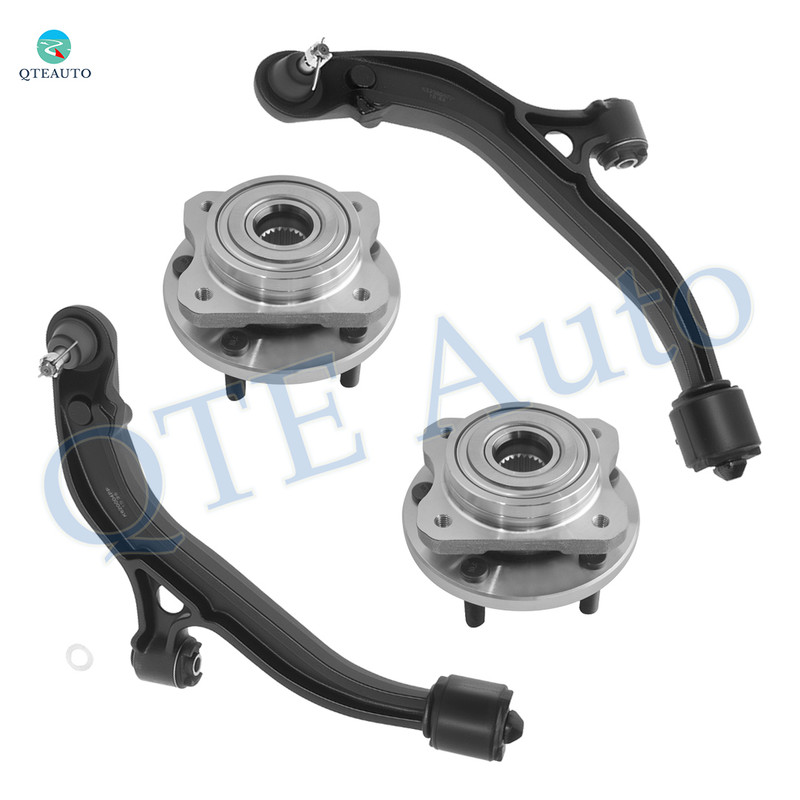 Set of 4 Front Lower Control Arm Ball Joint-Wheel Hub Bearing Assembly For 2001-2007 Chrysler Town & Country