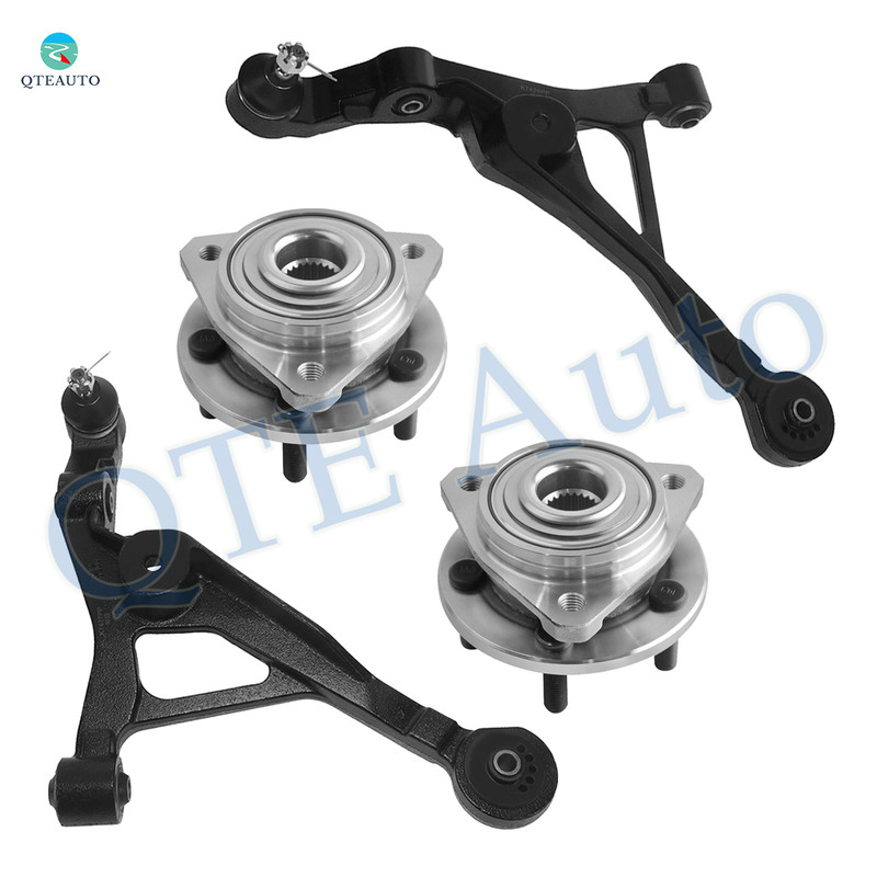 Set of 4 Front Lower Control Arm Ball Joint-Wheel Hub Bearing Assembly For 1995-2006 Dodge Stratus
