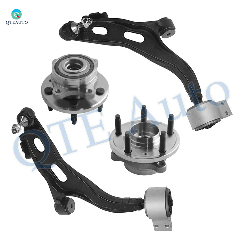 Set of 4 Front Lower Control Arm Ball Joint-Wheel Hub Bearing Assembly For 2009-2012 Lincoln MKS