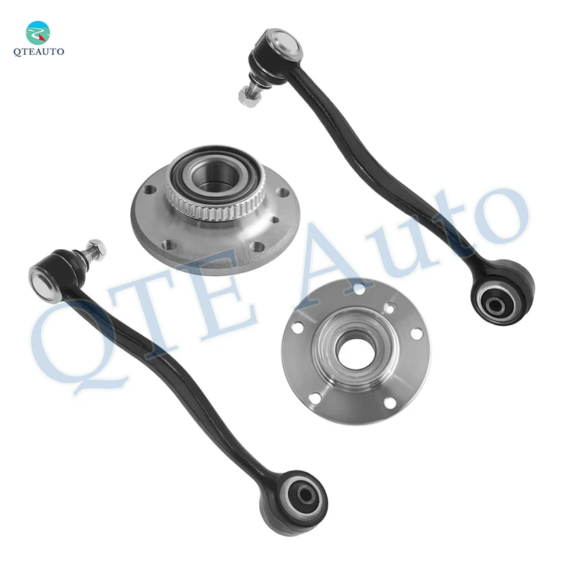 Set of 4 Front Lower Control Arm Ball Joint-Wheel Hub Bearing Assembly For 1991 1995 BMW 525I