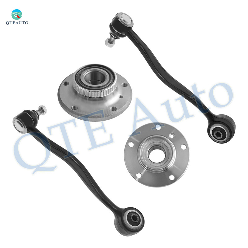 Set of 4 Front Lower Control Arm Ball Joint-Wheel Hub Bearing Assembly For 1994 1995 BMW 540I