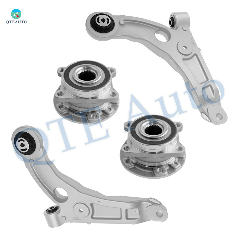 Set of 4 Front Lower Control Arm-Wheel Hub Bearing Assembly For 2014-2018 Jeep Cherokee