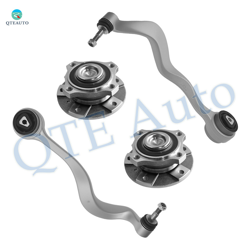 Set of 4 Front Lower Forward Control Arm Ball Joint-Wheel Hub Bearing Assembly For 2004-2007 BMW 530I