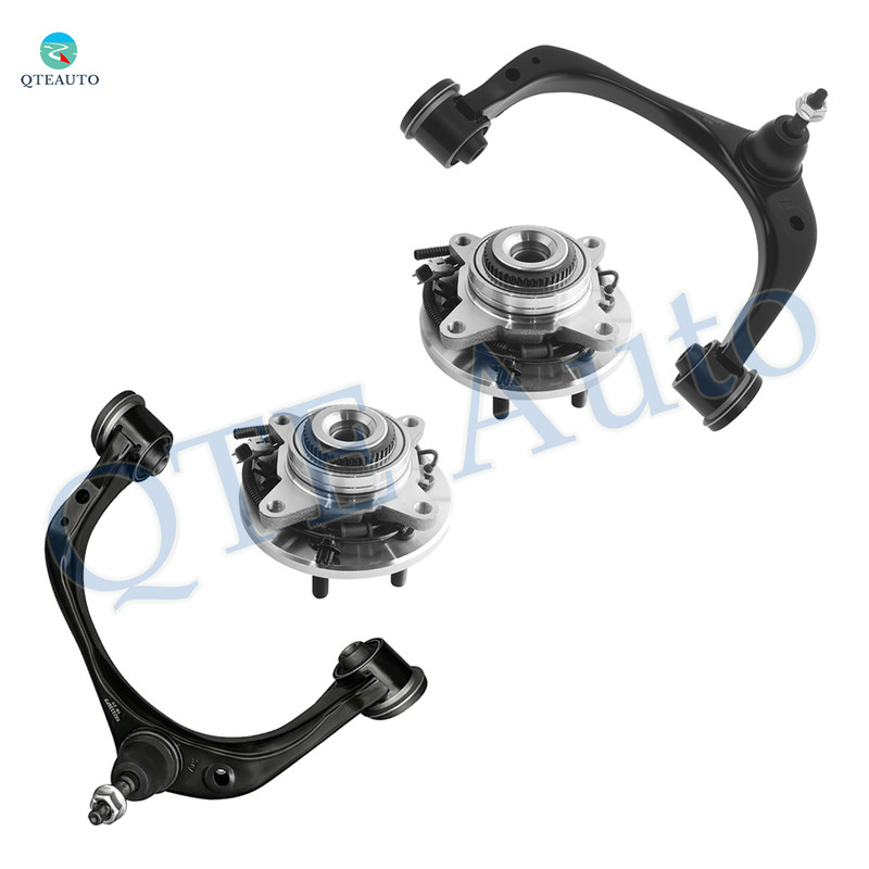 Set of 4 Front Upper Control Arm Ball Joint-Wheel Hub Bearing Assembly For 2015-2017 Ford F-150 4WD