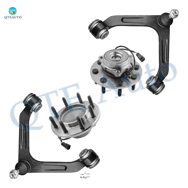 Set of 4 Front Upper Control Arm Ball Joint-Wheel Hub Bearing Assembly For 2006 Dodge RAM 2500