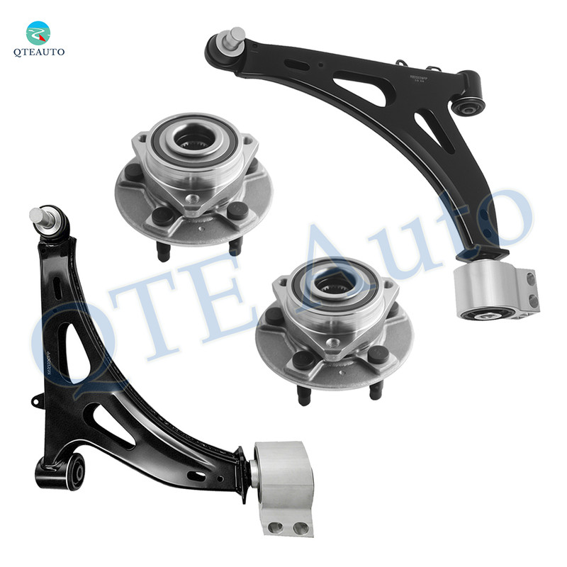 Set of 4 Front Lower Control Arm Ball Joint-Wheel Hub Bearing Assembly For 2018 2019 Chevrolet Impala