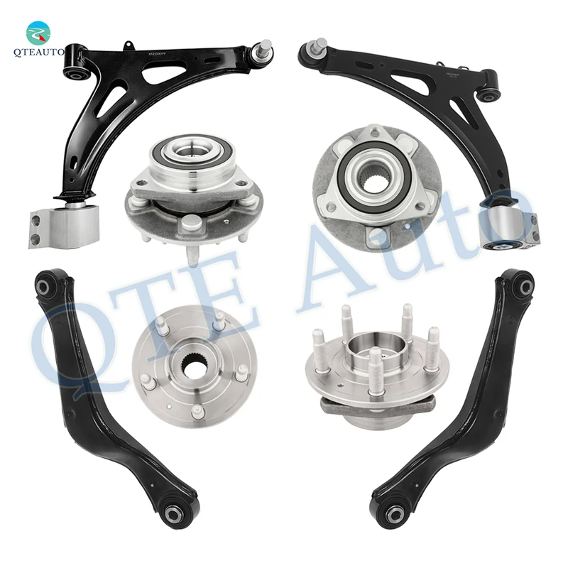 Set of 8 Front Lower Control Arm Ball Joint-Wheel Hub Bearing Assembly-Rear Upper Control Arm-Wheel Hub Bearing Assembly For 2014-2017 Chevrolet Impala