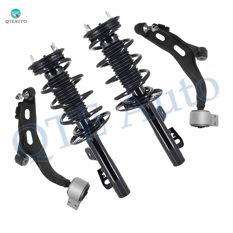 Set of 4 Front Lower Control Arm Ball Joint-Quick Complete Strut-Coil Spring Assembly For 2012 Ford Taurus V6 FWD
