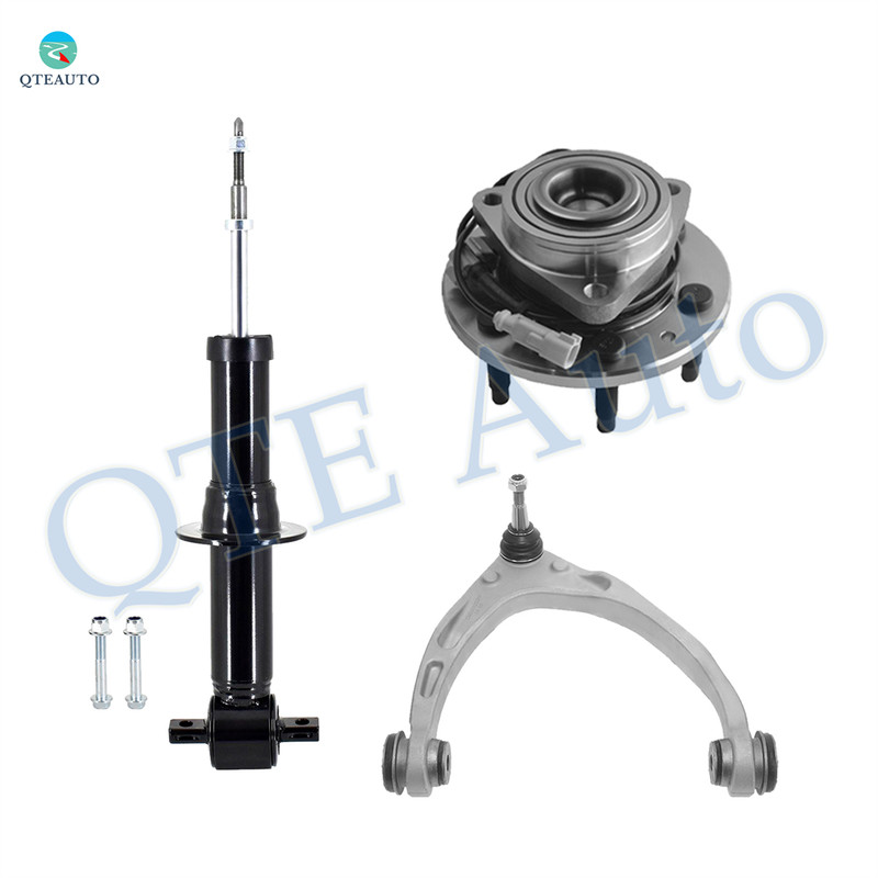 Set of 3 Front Right Upper Control Arm Ball Joint-Wheel Hub Bearing Assembly-Suspension Strut Assembly For 2015-2020 Cadillac Escalade ESV RWD