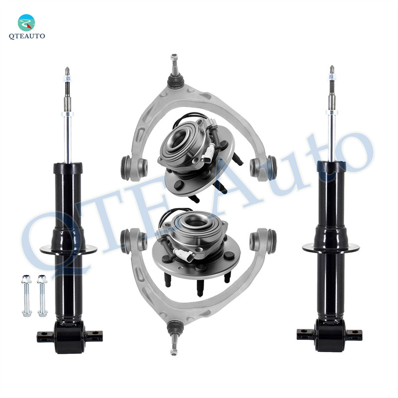 Set of 6 Front Upper Control Arm Ball Joint-Wheel Hub Bearing Assembly-Suspension Strut Assembly For 2015-2020 Cadillac Escalade ESV