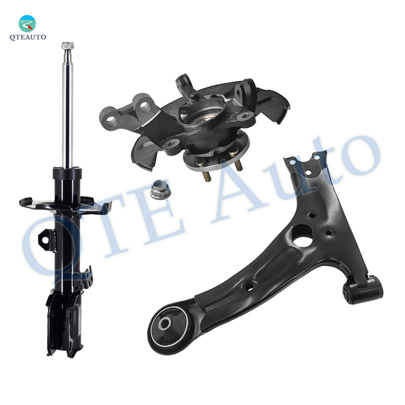 Set of 3 Front Right Lower Control Arm-Suspension Knuckle Assembly-Suspension Strut Assembly For 2003-2008 Pontiac Vibe