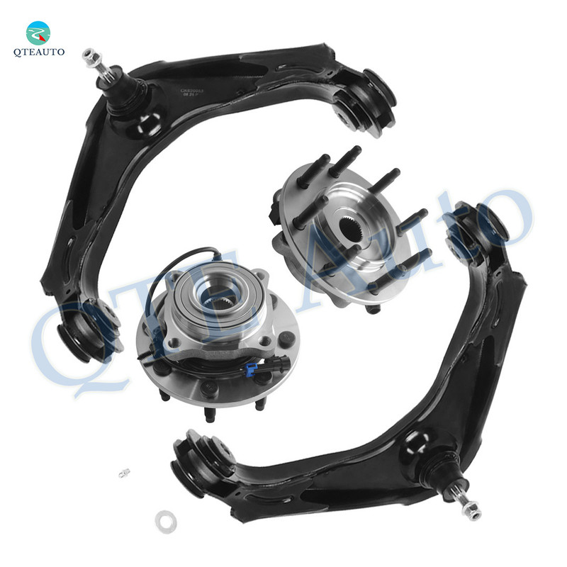 Set of 4 Front Upper Control Arm Ball Joint-Wheel Hub Bearing Assembly For 2001-2004 Chevrolet Silverado 2500