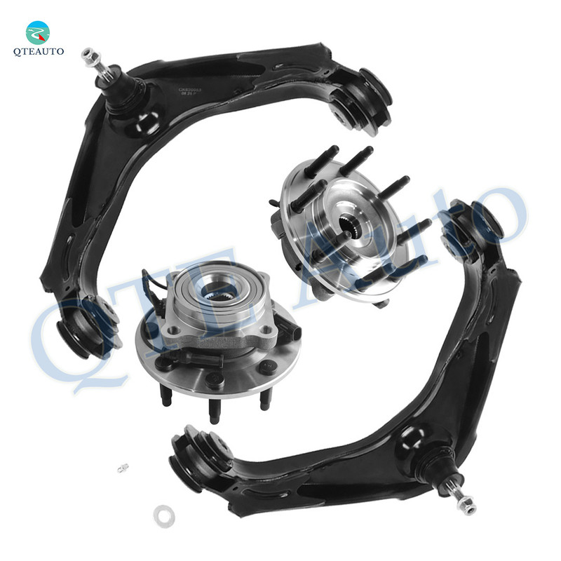 Set of 4 Front Upper Control Arm Ball Joint-Wheel Hub Bearing Assembly For 2007-2012 Chevrolet Suburban 2500