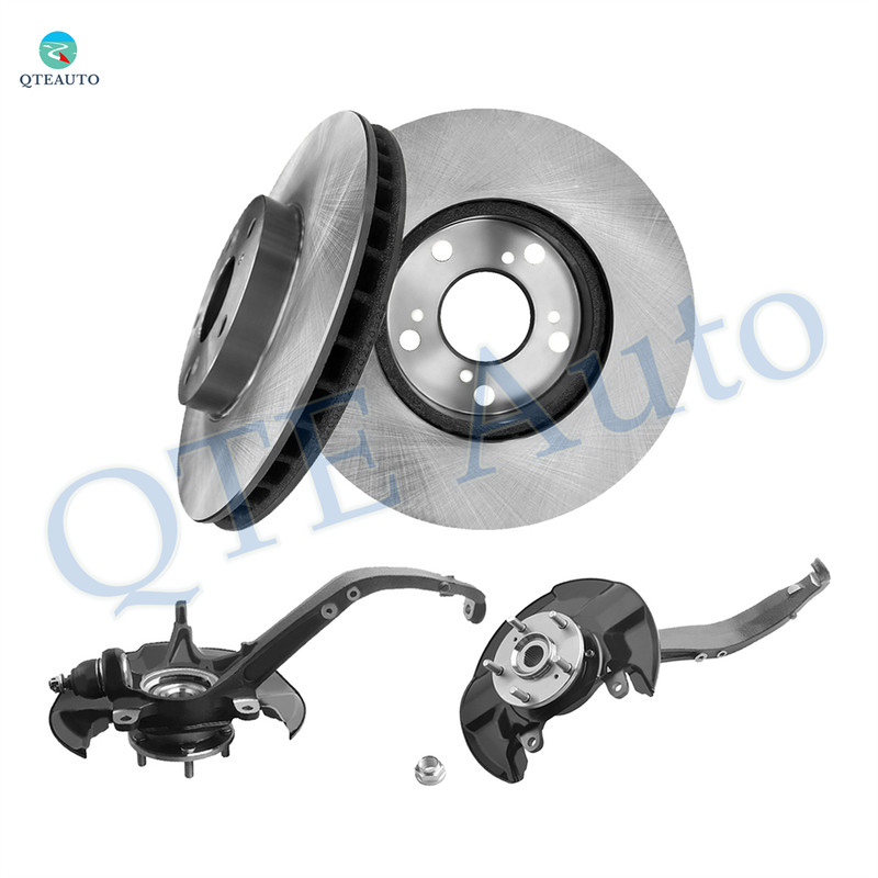 Set of 4 Front 282mm Brake Disc Rotor-Suspension Knuckle Assembly For 2008-2012 Honda Accord