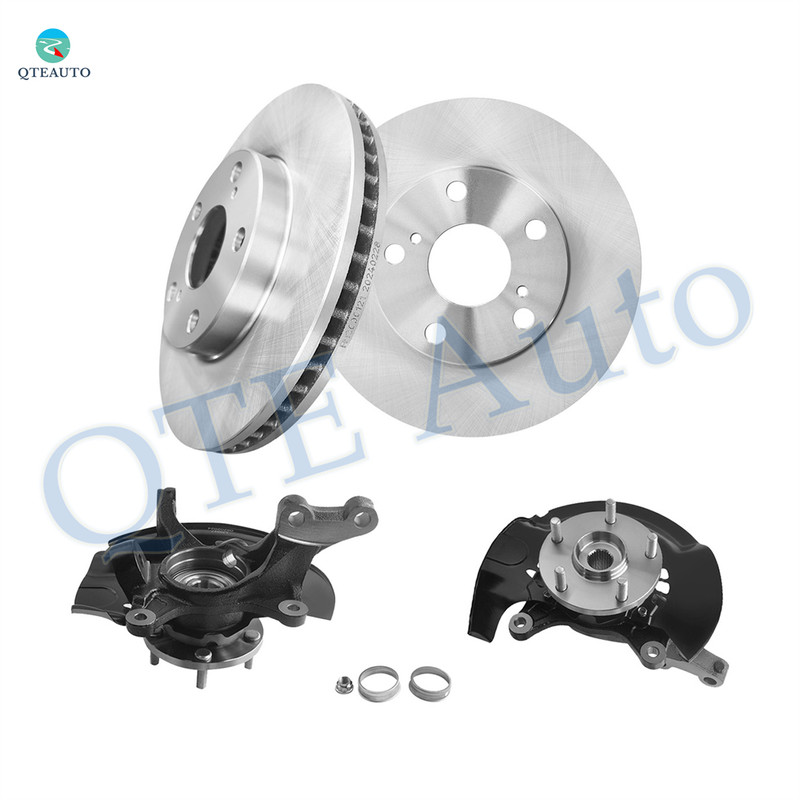 Set of 4 Front 275mm Brake Disc Rotor-Suspension Knuckle Assembly For 2004-2006 Toyota Camry
