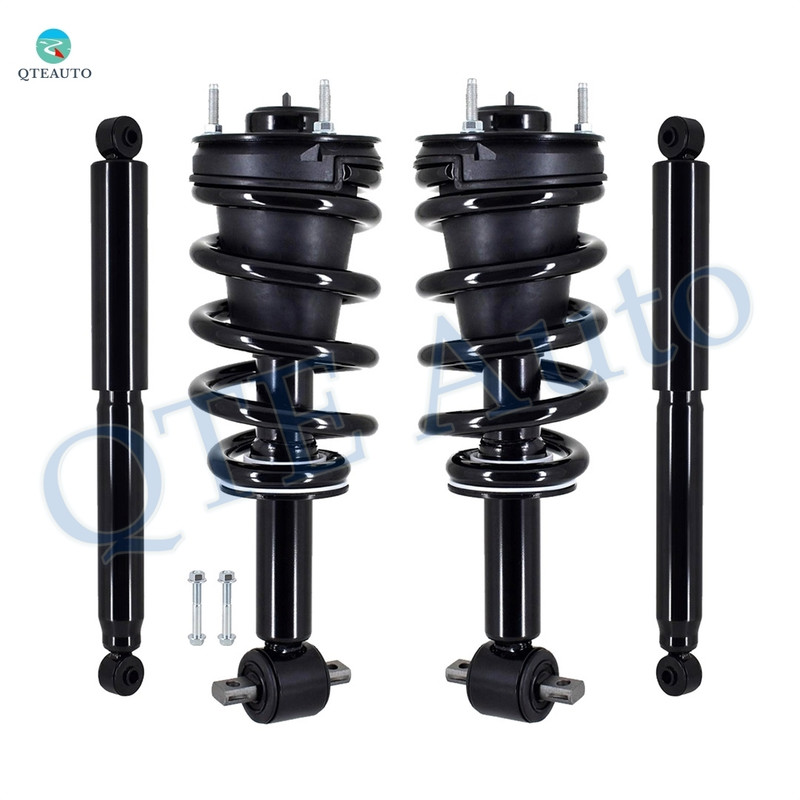 Set of 4 Front Quick Complete Strut-Coil Spring Assembly-Rear Shock Absorber For 2007-2014 GMC Yukon SLE, SLT