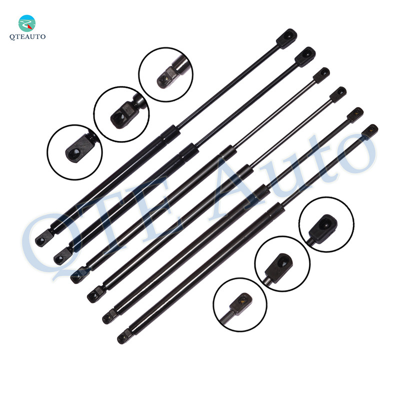 Full Set Front Hood-Rear Back Glass-Liftgate Lift Support For 2003-2005 Lincoln Aviator