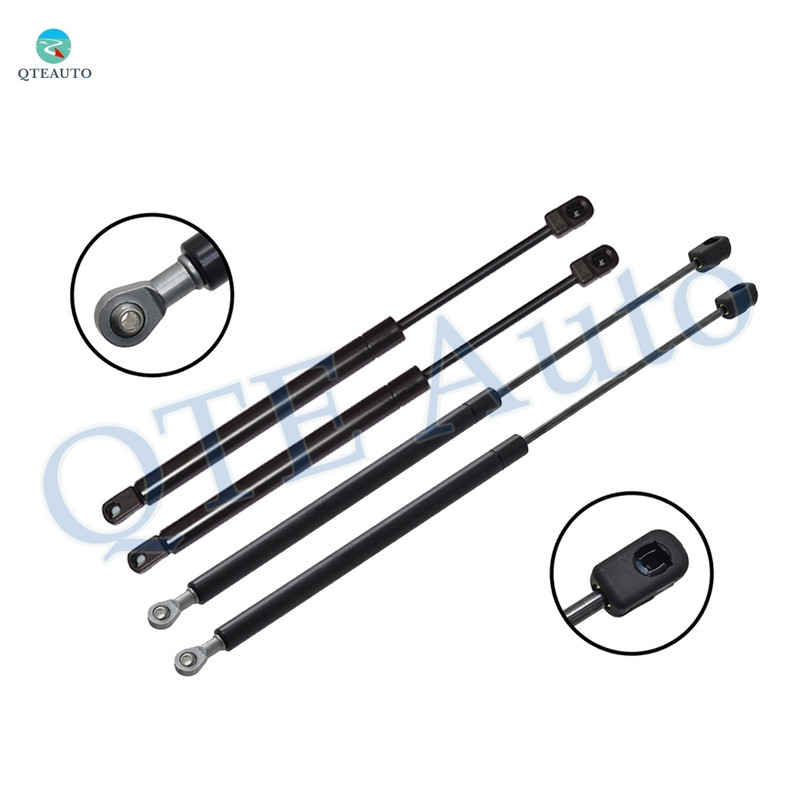 Set of 4 Front Hood-Rear Back Glass Lift Support For 1997-2002 Ford Expedition w/ Steel Hood