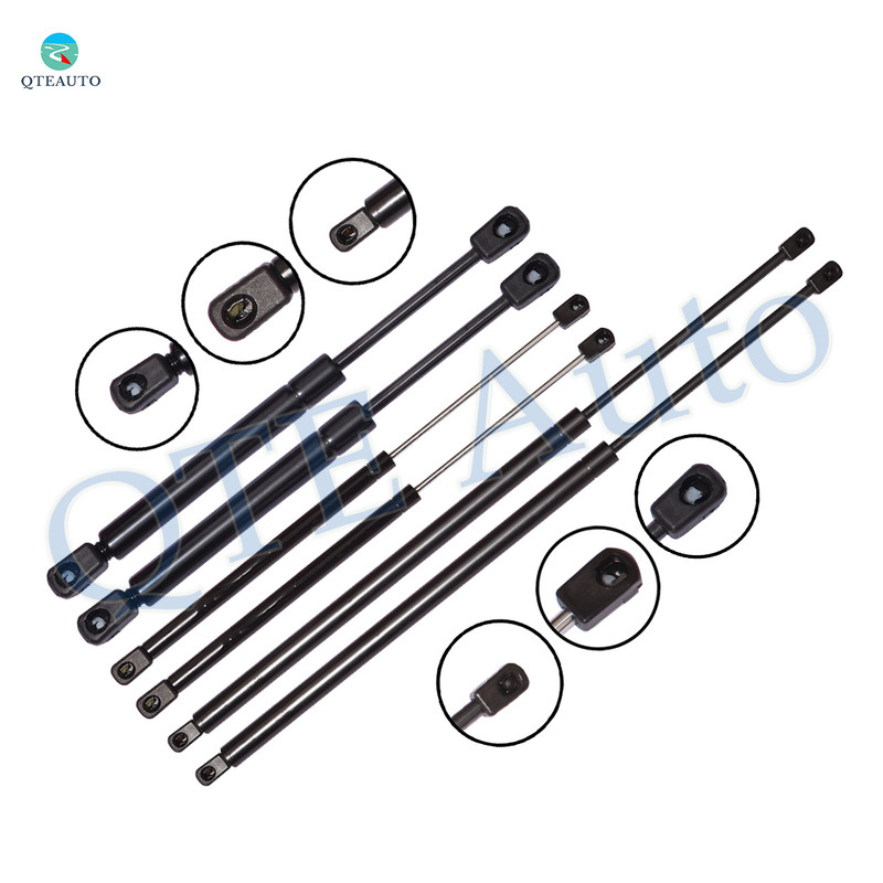 Full Set Front Hood-Rear Liftgate-Back Glass Lift Support For 2006-2010 Jeep Commander