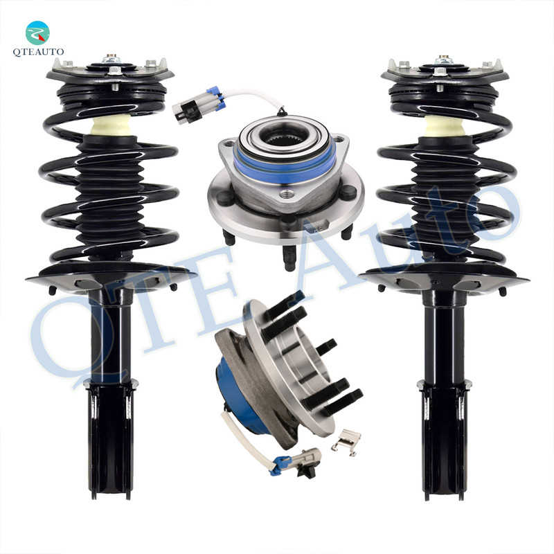 Set of 4 Front Wheel Hub Bearing-Quick Complete Strut For 2006-2011 Cadillac DTS