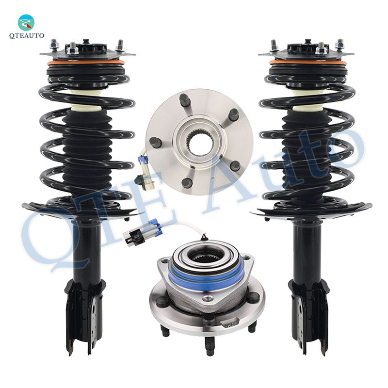 Set of 4 Front Wheel Hub Bearing-Quick Complete Strut For 2005 Buick Terraza AWD