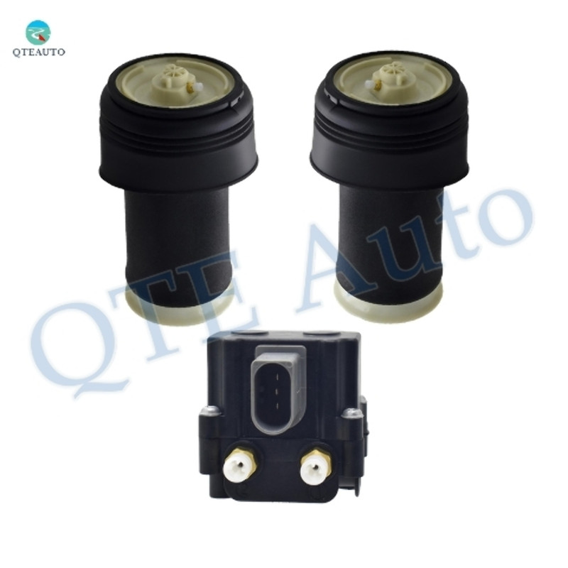 Set of 3 Air Suspension Solenoid Valve Block-Rear Air Suspension Spring Bag For 2007-2013 BMW X5
