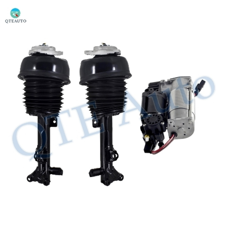 Set of 3 Front Air Suspension Spring Strut-Air Suspension Compressor Pump For 2012-2014 Mercedes-Benz CLS63 AMG RWD