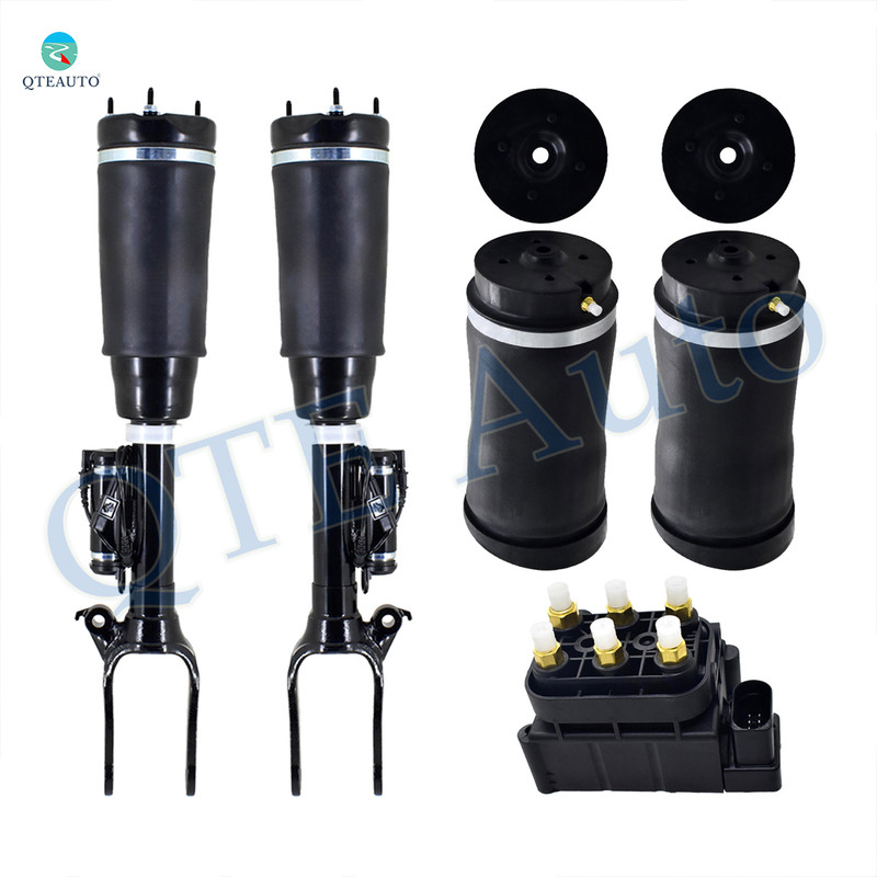 Full Set Front Air Airmatic Suspension Spring Strut-Air Suspension Solenoid Valve Block-Rear Air Suspension Spring Bag For 2006 2007 Mercedes-Benz R500
