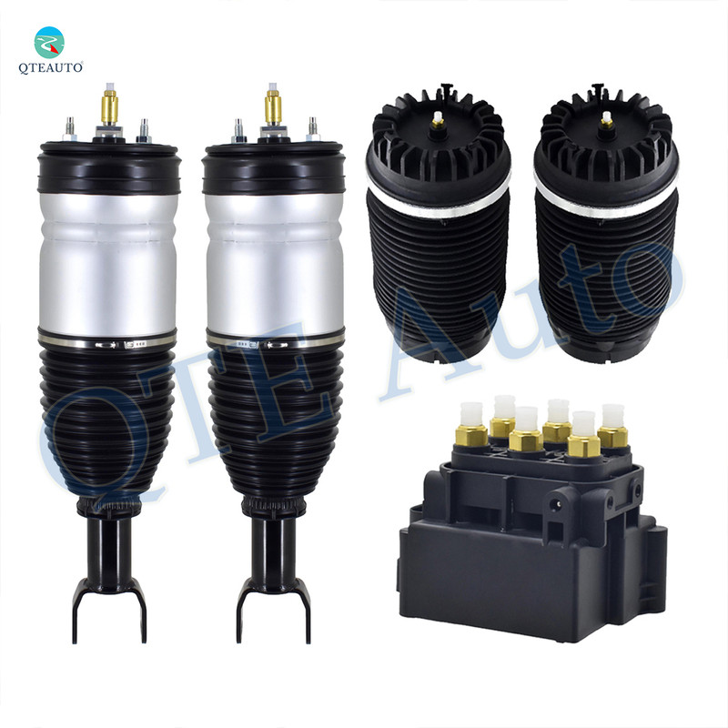 Full Set Front Air Suspension Spring Strut-Air Suspension Solenoid Valve Block-Rear Air Suspension Spring Bag For 2013-2018 RAM 1500
