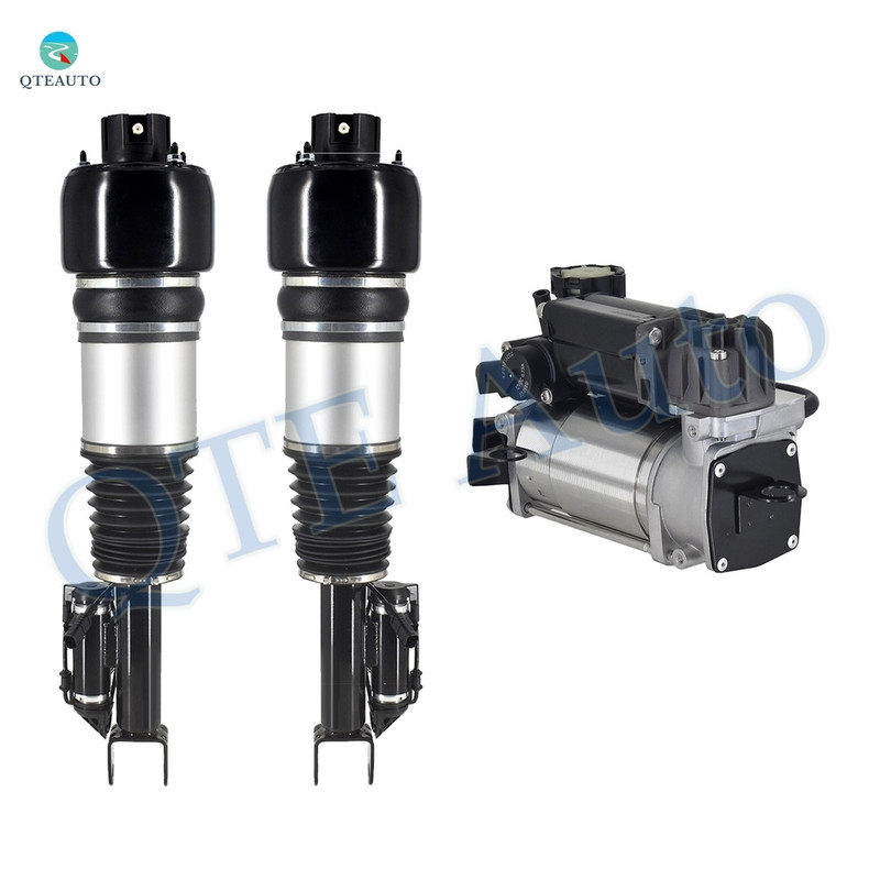 Set of 3 Front Air Airmatic Suspension Spring Strut-Air Suspension Compressor Pump For 2007-2009 Mercedes-Benz E550  RWD