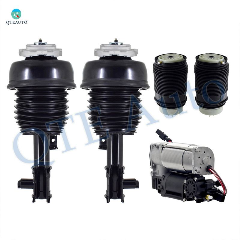 Full Set Front Air Suspension Spring Strut-Air Suspension Compressor Pump-Rear Air Suspension Spring Bag For 2014 2015 Mercedes-Benz E63 AMG