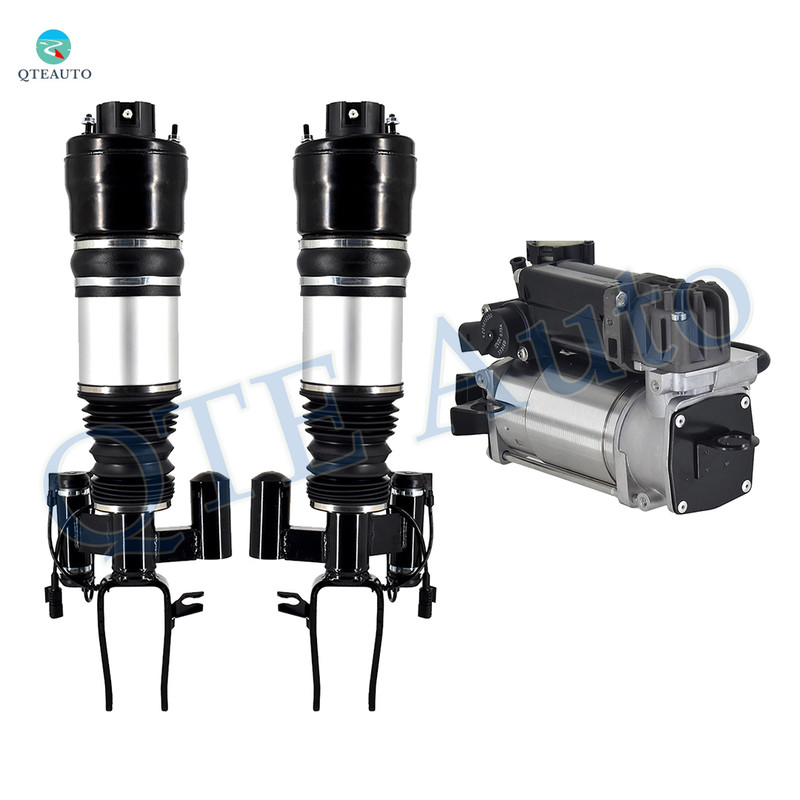 Set of 3 Front Air Airmatic Suspension Spring Strut-Air Suspension Compressor Pump For 2007-2009 Mercedes-Benz E550