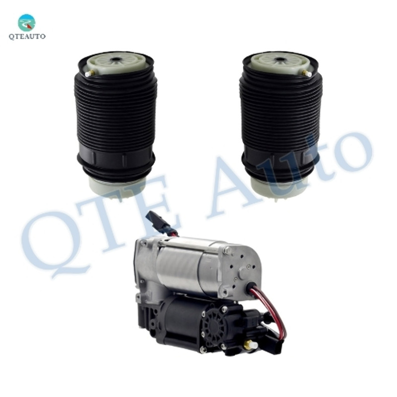 Set of 3 Air Suspension Compressor Pump-Rear Air Suspension Spring Bag For 2010-2016 Mercedes-Benz E63 AMG