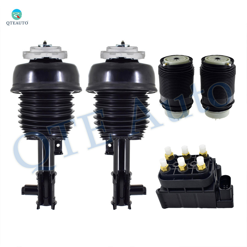 Full Set Front Air Suspension Spring Strut-Air Suspension Solenoid Valve Block-Rear Air Suspension Spring Bag For 2012-2018 Mercedes-Benz CLS550 4Matic