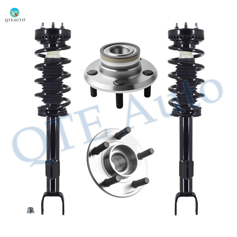 Set of 4 Front Quick Complete Strut-Coil Spring-Wheel Hub Bearing Assembly For 2011 2012 Chrysler 300