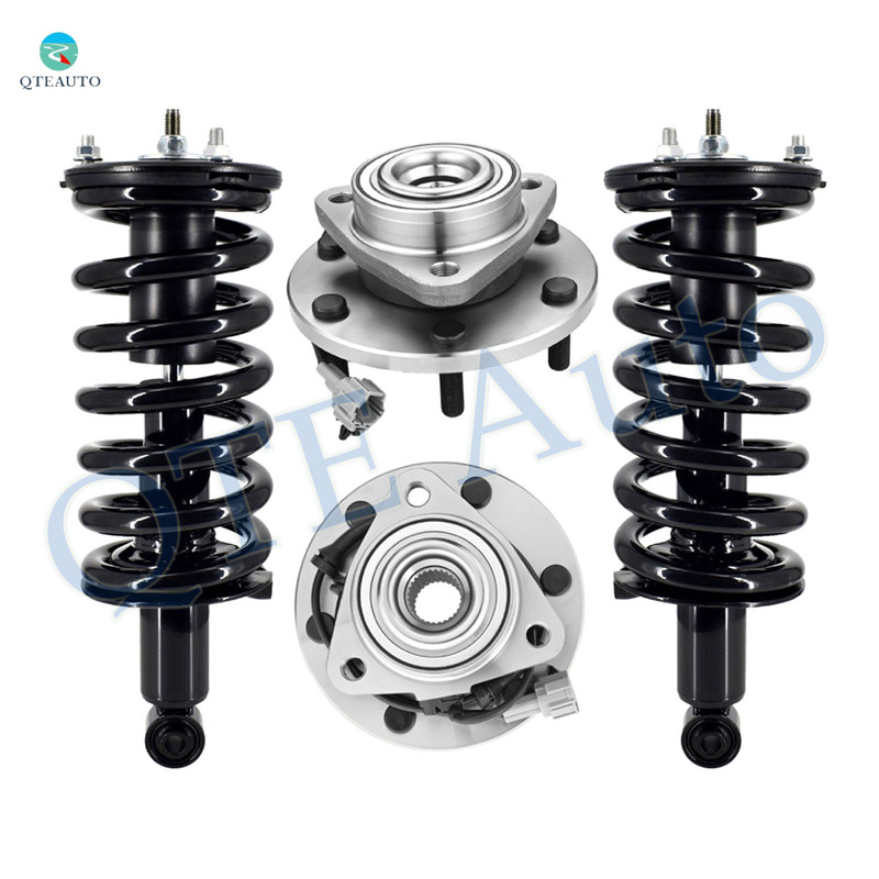 Set Front Quick Complete Strut-Coil Spring-Wheel Hub Bearing Assembly For 2004 Nissan Pathfinder Armada SE RWD