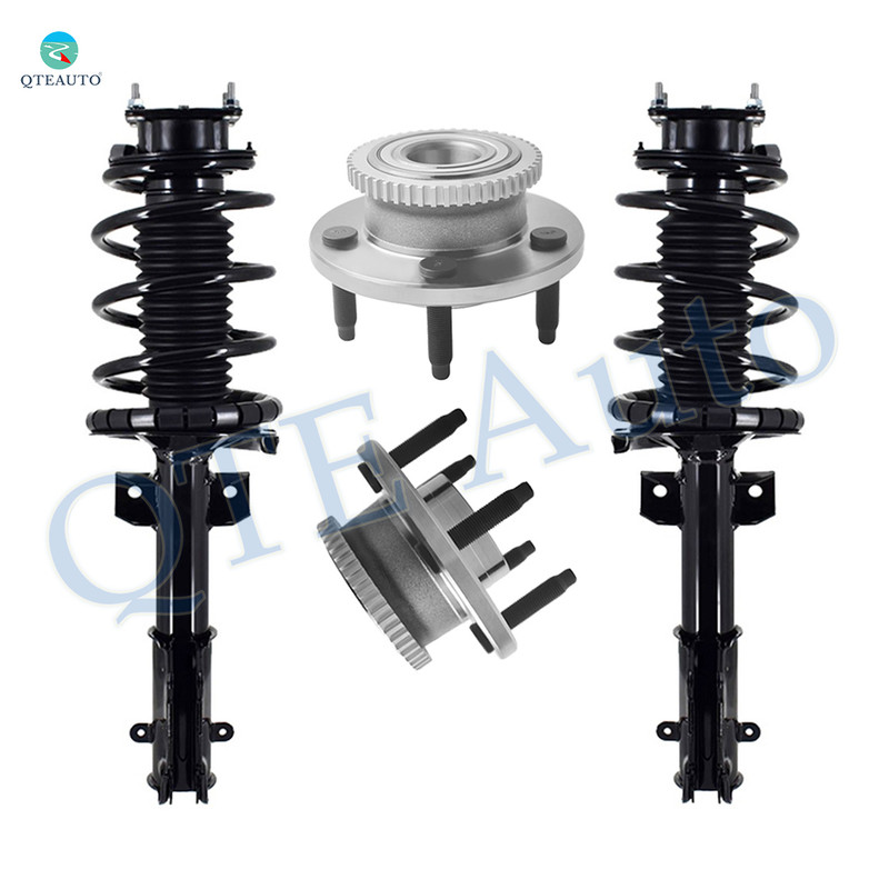 Set of 4 Front Quick Complete Strut-Coil Spring-Wheel Hub Bearing Assembly For 2011-2014 Ford Mustang